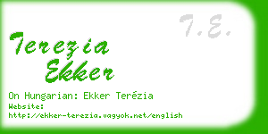 terezia ekker business card